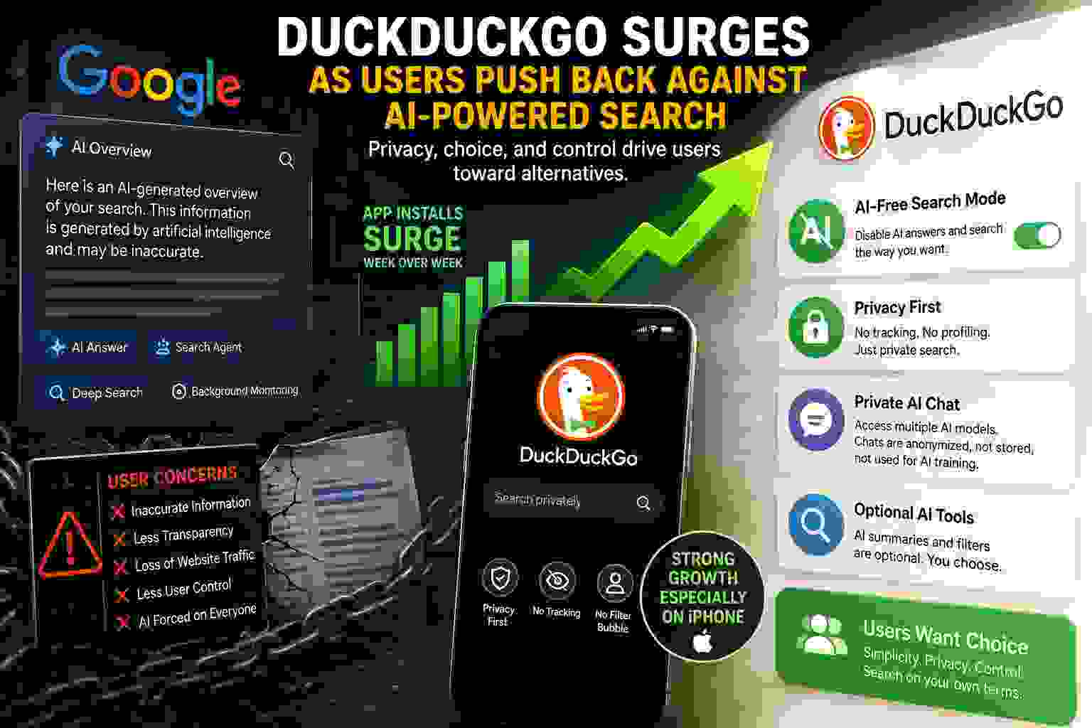 DuckDuckGo Sees Massive Growth as Users Push Back Against Google’s AI Search Overhaul